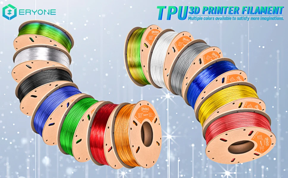 Eryone 0.5/1/3KG TPU Premium Filament 3D Print,Multicolor Available,500g tpu filament,Big Sale,500G/Spool