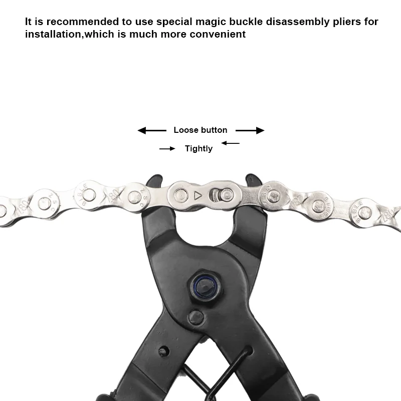 Bicycle Link Chain Buckle Pliers Road Bike Link Remover Clamp Quick Release Link Removal Repair Tool MTB Magic Button Clamp Tool