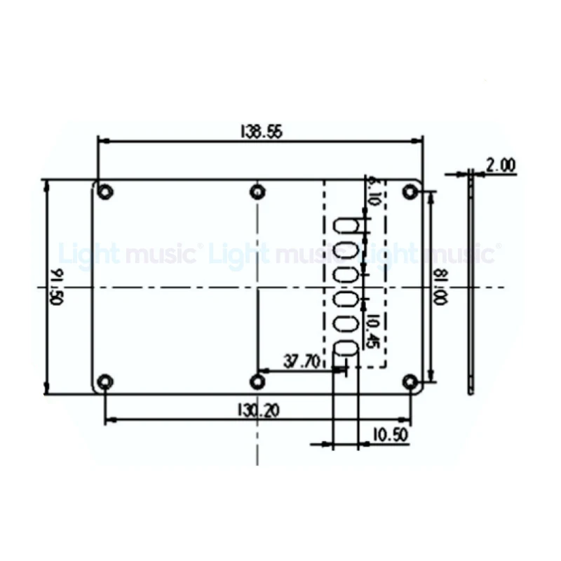 ABS 6 Holes Guitar Tremolo Cavity Cover Back Plate Standard Guitar Replacement for ST Electric Guitar Part Accessories