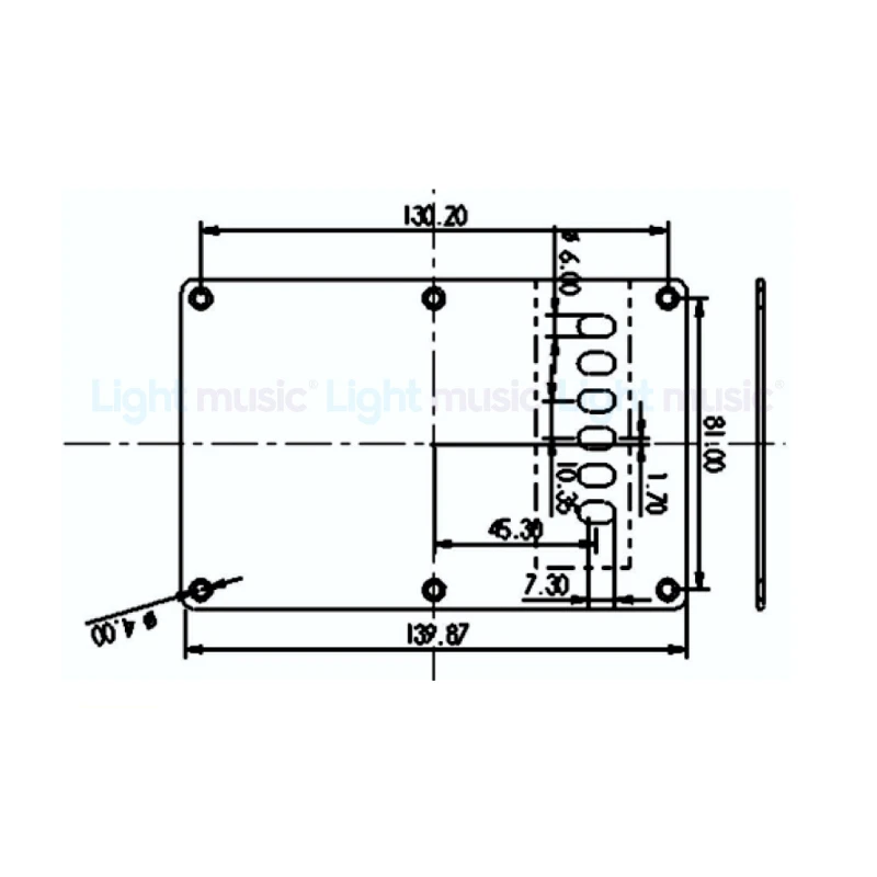 ABS 6 Holes Guitar Tremolo Cavity Cover Back Plate Standard Guitar Replacement for ST Electric Guitar Part Accessories