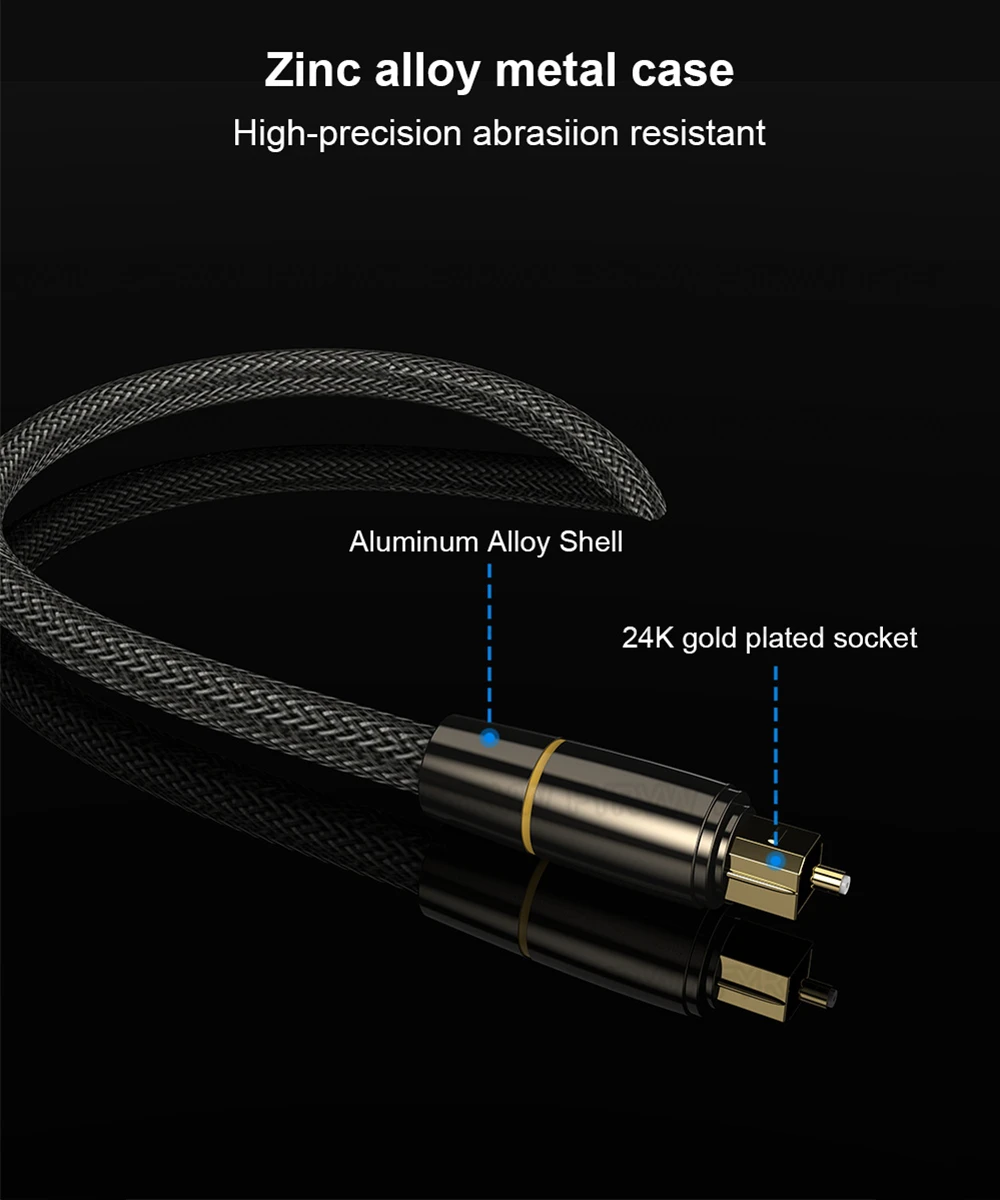 Optical Cable SPDIF Digital Audio Optical Fiber Cord for SONY Home Theater Cable Spearker Sound Bar TV Xbox Player Toslink Cable