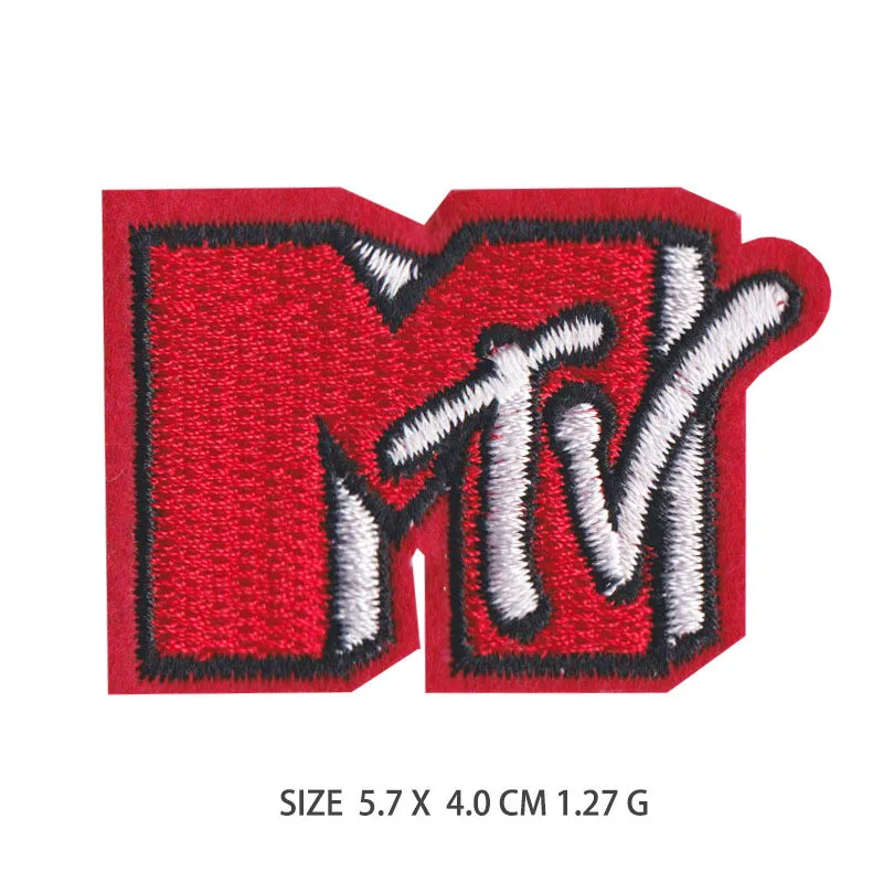 Retro Cute TV Tape Game Console Patches Embroidered Iron on Patches for Clothing DIY Motif Stripes Clothes Stickers Badges
