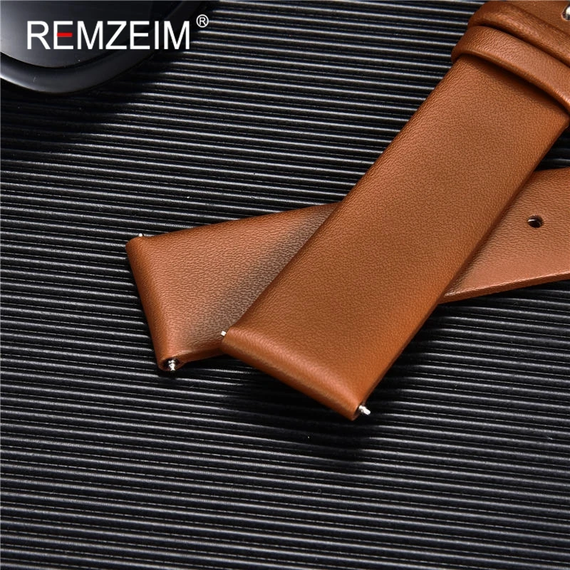 Ultra-thin Genuine Leather Watchband Watch Belt Strap Wristwatches Band 8mm 10mm 12mm 14mm 16mm 18mm 20mm 22mm Red White Black