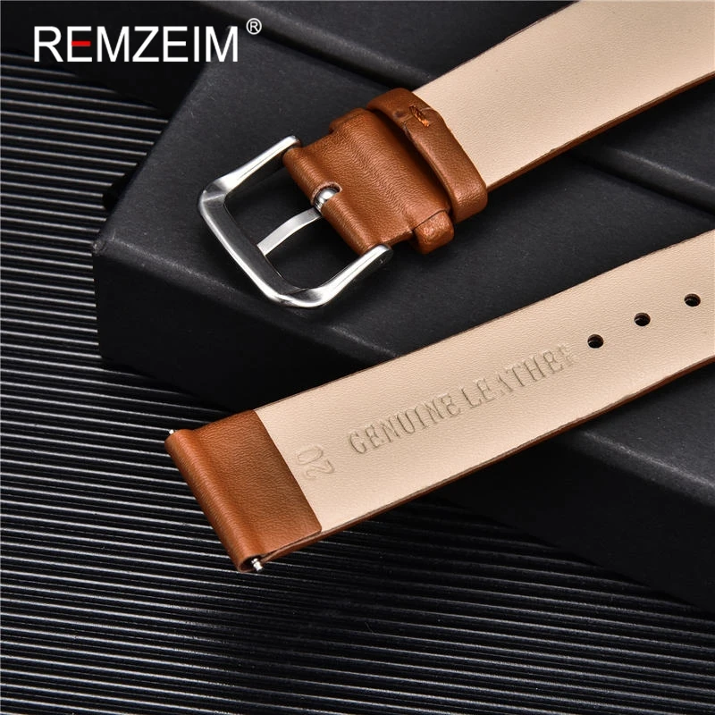 Ultra-thin Genuine Leather Watchband Watch Belt Strap Wristwatches Band 8mm 10mm 12mm 14mm 16mm 18mm 20mm 22mm Red White Black