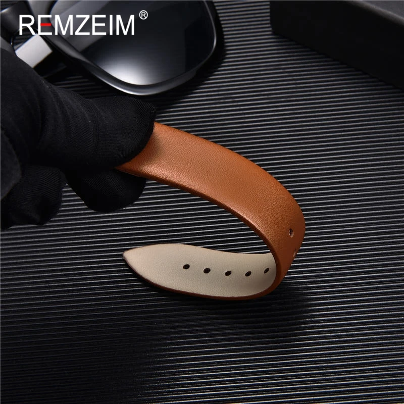 Ultra-thin Genuine Leather Watchband Watch Belt Strap Wristwatches Band 8mm 10mm 12mm 14mm 16mm 18mm 20mm 22mm Red White Black