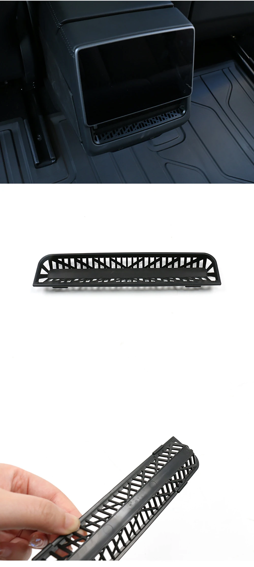 TESY For New Tesla Model YL Y Juniper Launch Model 3 Highland Rear Air Outlet Cover Rear Air Vent Protective Anti Blocking