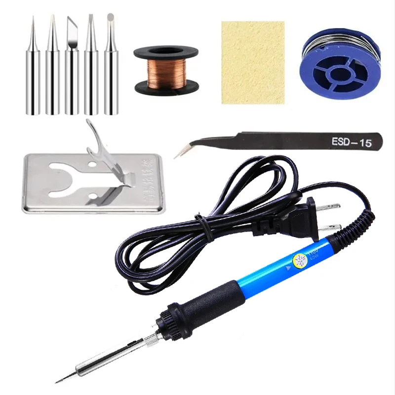 Adjustable Temperature Electric Soldering Iron 60W 220V or 110V Electric Soldering Iron Welding Solder Repair Tool
