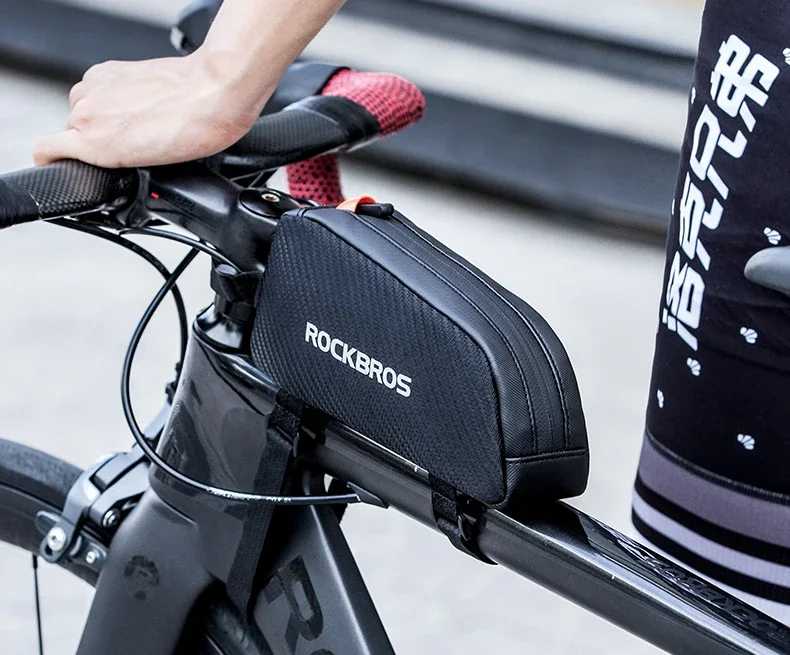 ROCKBROS Bike Bag Waterproof Reflective Front Top Frame Tube Bag Ultralight Bicycle Bag Cycling Bag Touring Riding Gear