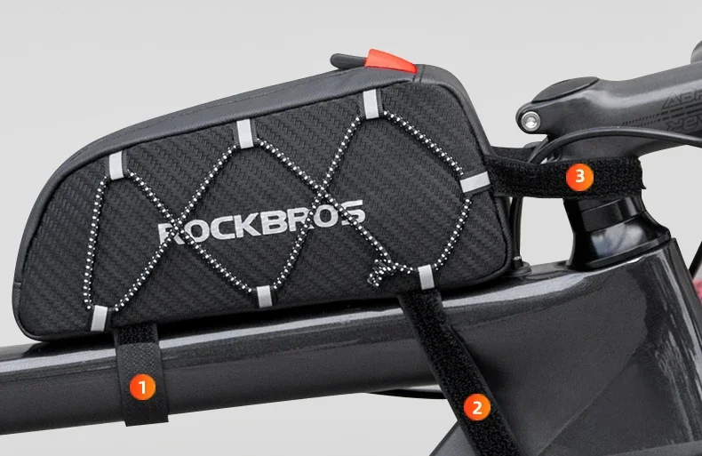 ROCKBROS Bike Bag Waterproof Reflective Front Top Frame Tube Bag Ultralight Bicycle Bag Cycling Bag Touring Riding Gear