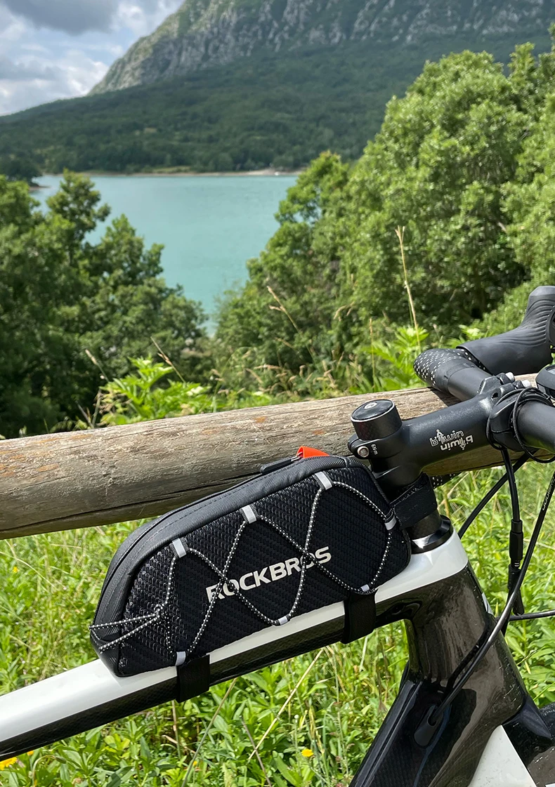 ROCKBROS Bike Bag Waterproof Reflective Front Top Frame Tube Bag Ultralight Bicycle Bag Cycling Bag Touring Riding Gear