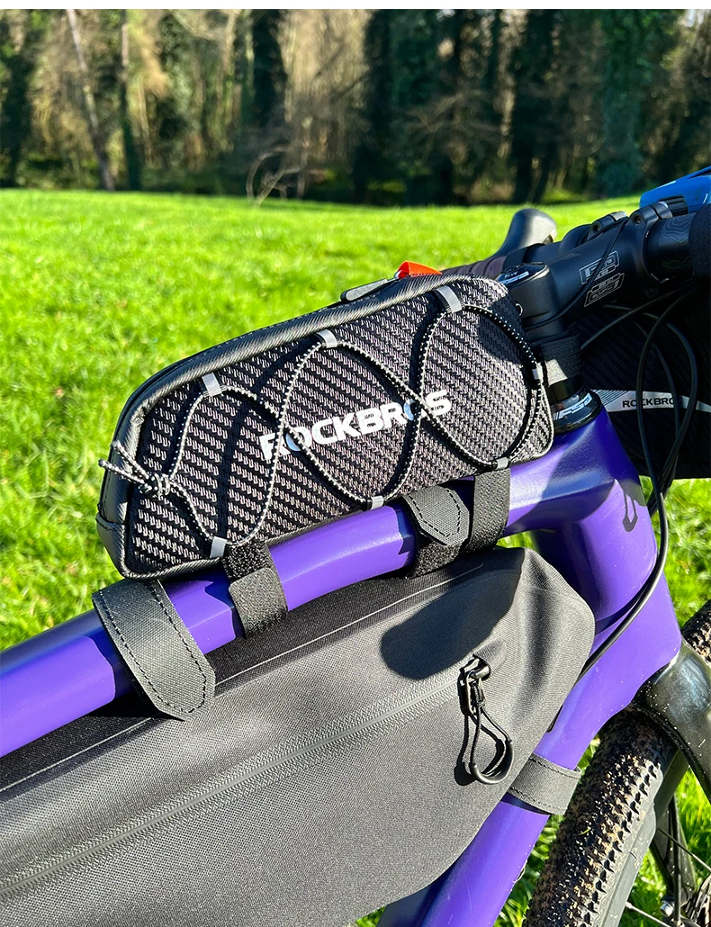 ROCKBROS Bike Bag Waterproof Reflective Front Top Frame Tube Bag Ultralight Bicycle Bag Cycling Bag Touring Riding Gear
