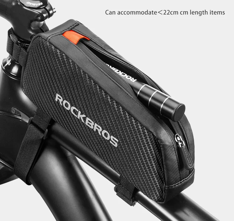 ROCKBROS Bike Bag Waterproof Reflective Front Top Frame Tube Bag Ultralight Bicycle Bag Cycling Bag Touring Riding Gear