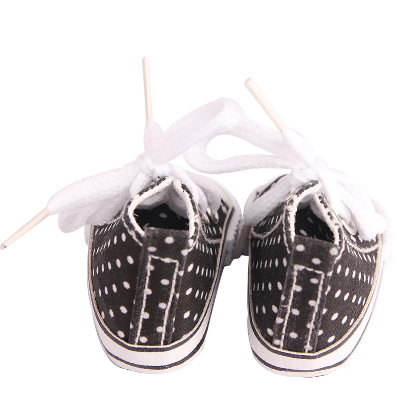 5cm Canvas Shoes For EXO Nancy Doll Hand Made 12 Colors Dot Mini Canvas Shoes Sneakers For DIY Cotton Russia Doll Girl Best Gift