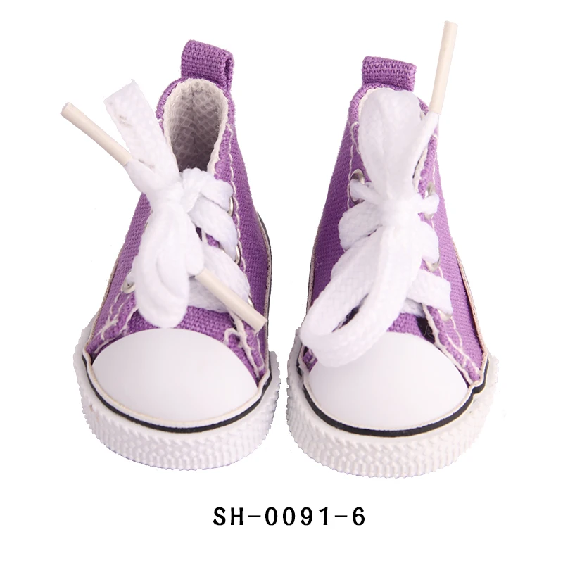 5cm Canvas Shoes For EXO Nancy Doll Hand Made 12 Colors Dot Mini Canvas Shoes Sneakers For DIY Cotton Russia Doll Girl Best Gift
