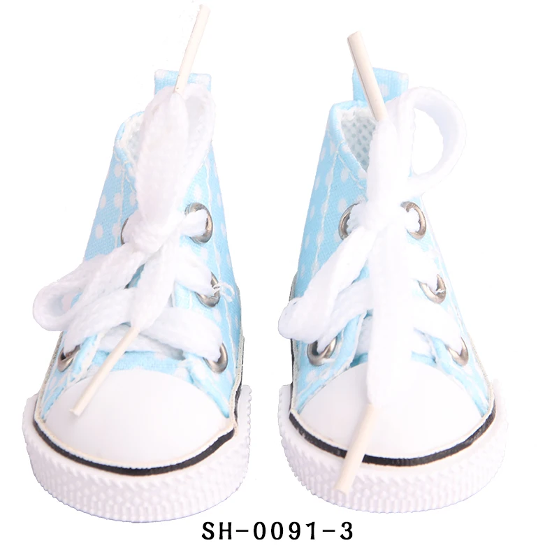 5cm Canvas Shoes For EXO Nancy Doll Hand Made 12 Colors Dot Mini Canvas Shoes Sneakers For DIY Cotton Russia Doll Girl Best Gift