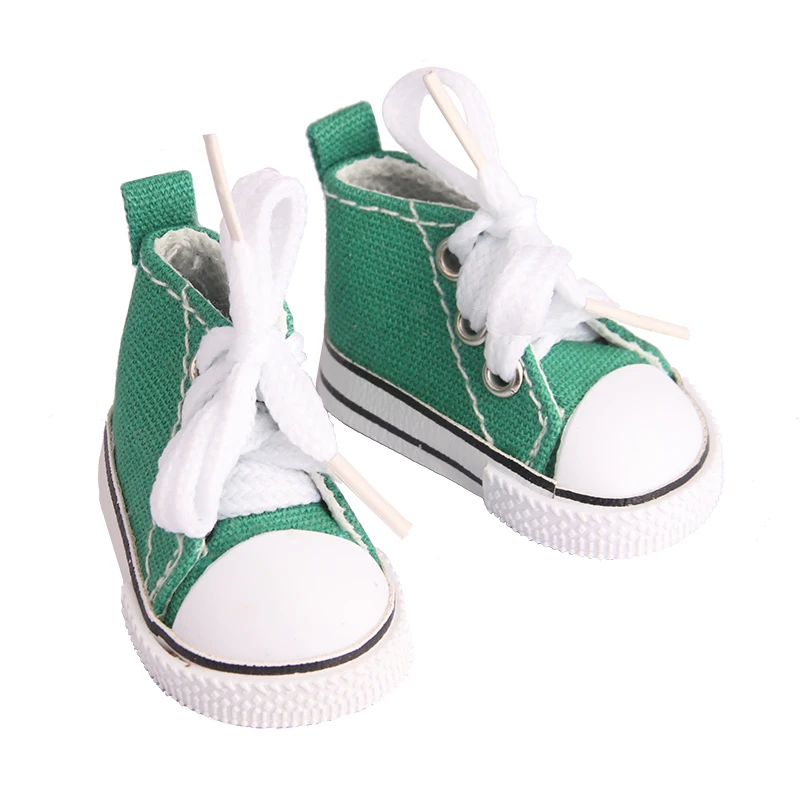 5cm Canvas Shoes For EXO Nancy Doll Hand Made 12 Colors Dot Mini Canvas Shoes Sneakers For DIY Cotton Russia Doll Girl Best Gift
