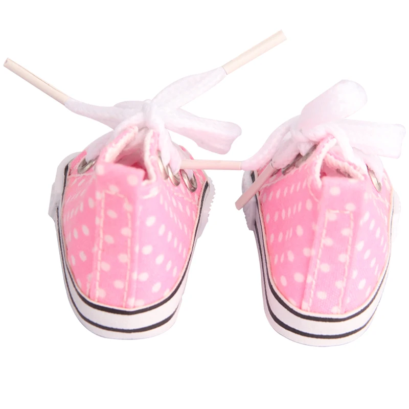 5cm Canvas Shoes For EXO Nancy Doll Hand Made 12 Colors Dot Mini Canvas Shoes Sneakers For DIY Cotton Russia Doll Girl Best Gift