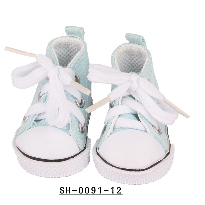5cm Canvas Shoes For EXO Nancy Doll Hand Made 12 Colors Dot Mini Canvas Shoes Sneakers For DIY Cotton Russia Doll Girl Best Gift