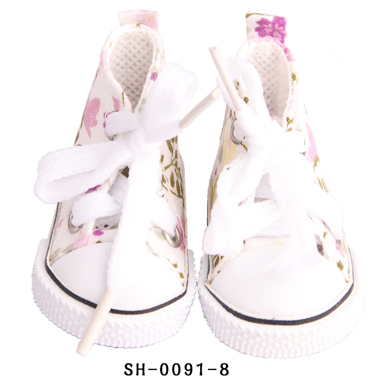 5cm Canvas Shoes For EXO Nancy Doll Hand Made 12 Colors Dot Mini Canvas Shoes Sneakers For DIY Cotton Russia Doll Girl Best Gift