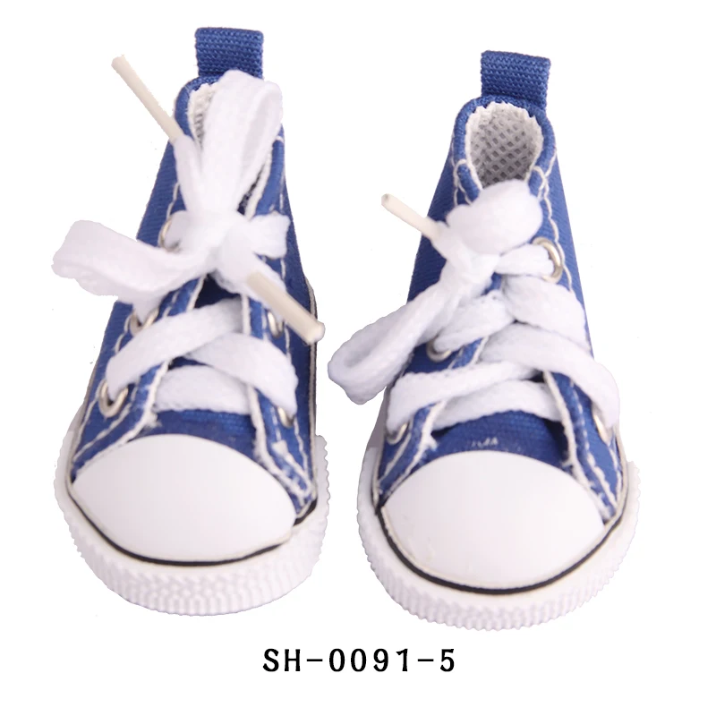 5cm Canvas Shoes For EXO Nancy Doll Hand Made 12 Colors Dot Mini Canvas Shoes Sneakers For DIY Cotton Russia Doll Girl Best Gift