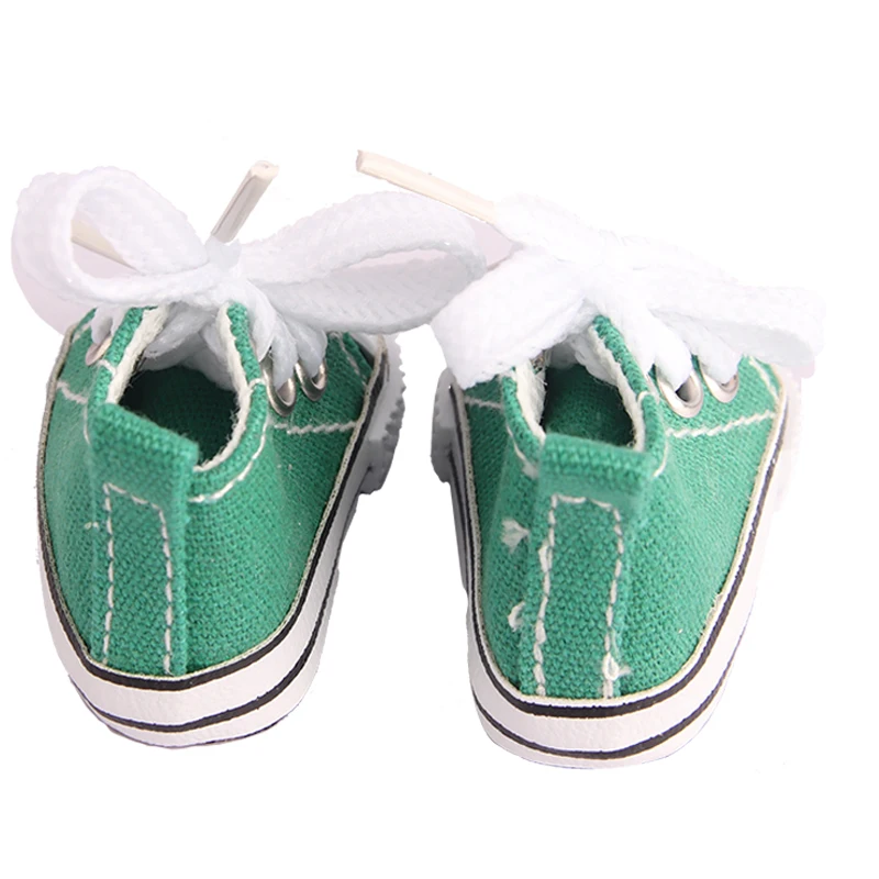 5cm Canvas Shoes For EXO Nancy Doll Hand Made 12 Colors Dot Mini Canvas Shoes Sneakers For DIY Cotton Russia Doll Girl Best Gift