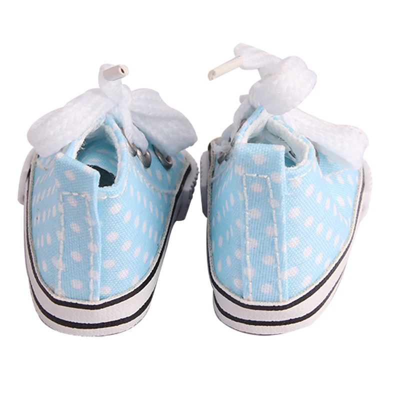 5cm Canvas Shoes For EXO Nancy Doll Hand Made 12 Colors Dot Mini Canvas Shoes Sneakers For DIY Cotton Russia Doll Girl Best Gift