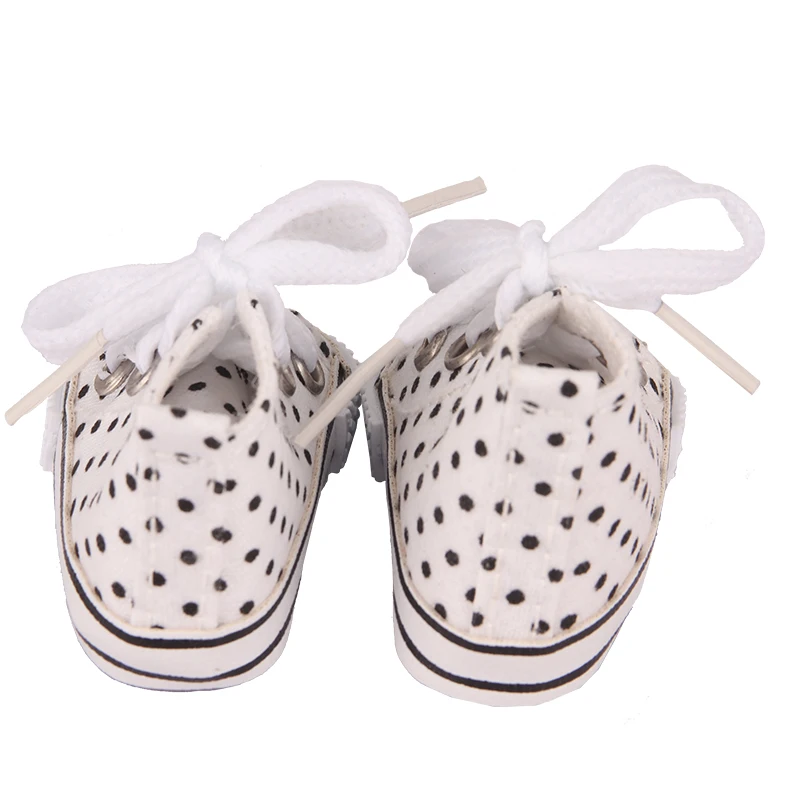 5cm Canvas Shoes For EXO Nancy Doll Hand Made 12 Colors Dot Mini Canvas Shoes Sneakers For DIY Cotton Russia Doll Girl Best Gift