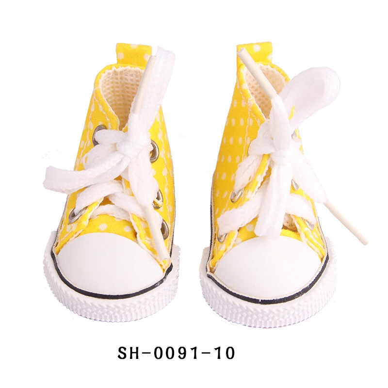 5cm Canvas Shoes For EXO Nancy Doll Hand Made 12 Colors Dot Mini Canvas Shoes Sneakers For DIY Cotton Russia Doll Girl Best Gift