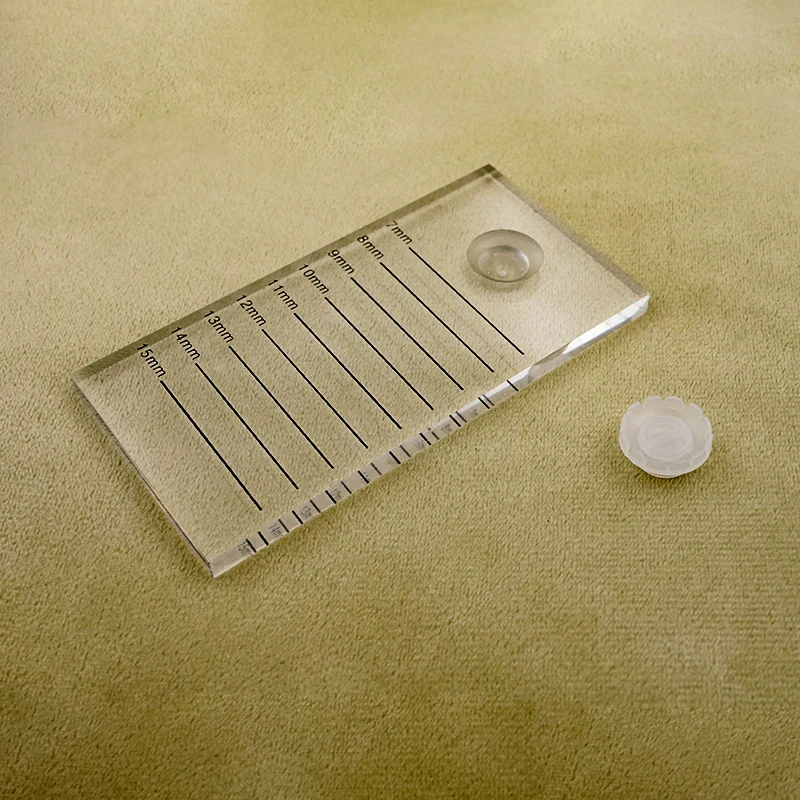 1pcs Acrylic Double-sided Scale Eyelash Board Grafting Eyelash Scale Plate Showcase Eyelashes Tool Containing One Blossom Cup