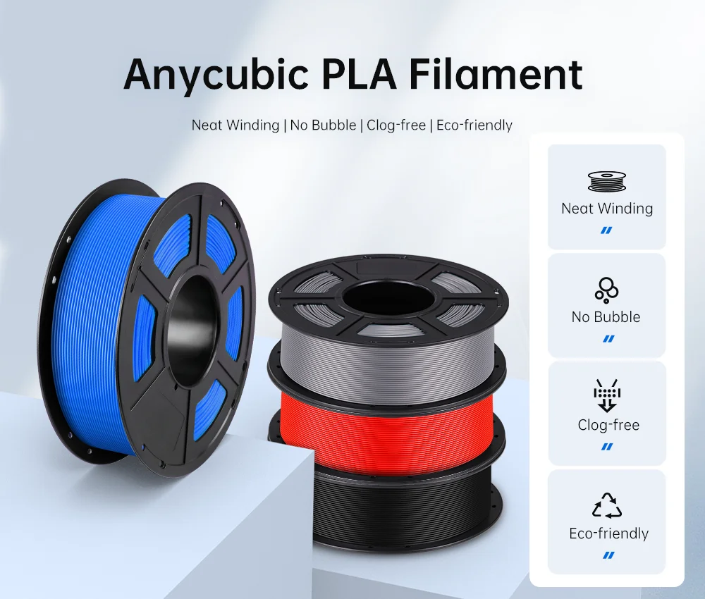 Anycubic PLA Filament 1.75mm 1kg/Roll for FDM 3D Printer Printing Plastic Consumables Material for Kobra 2 Neo Pro Max Plus