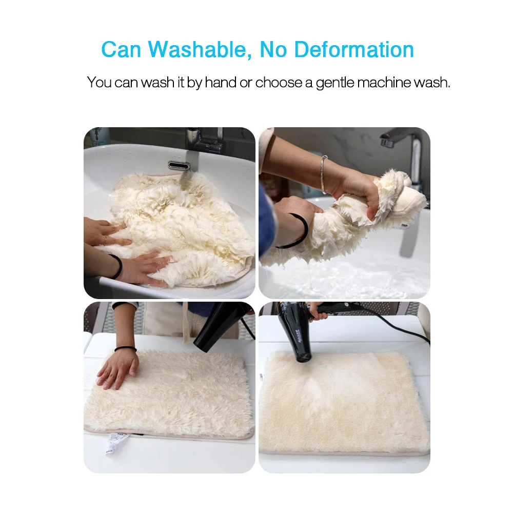 Size 50x50cm Imitate Rabbit Fur Plush Fabric Thickened Polyester Artificial Wool Doll Cotton Doll Material Decorative Padding