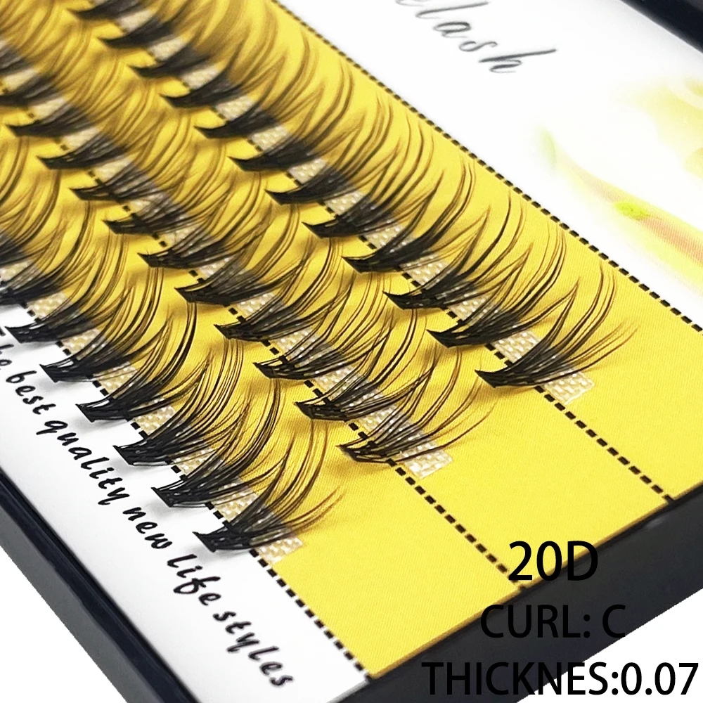 20/30D Natural False Eyelashes 1 Box/60 Cluster Eyelash Extension 3D Russia Individual Eyelashes Bunches Makeup Lashes Wholesale