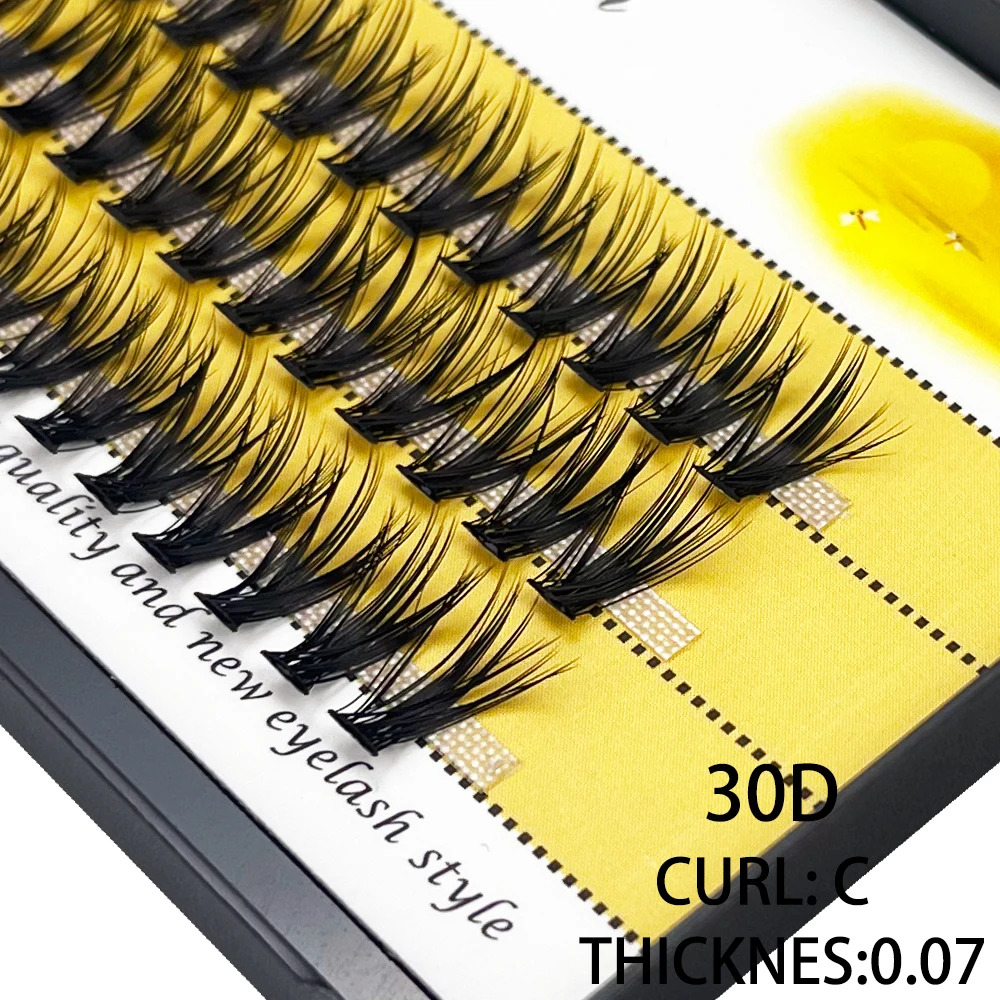 20/30D Natural False Eyelashes 1 Box/60 Cluster Eyelash Extension 3D Russia Individual Eyelashes Bunches Makeup Lashes Wholesale