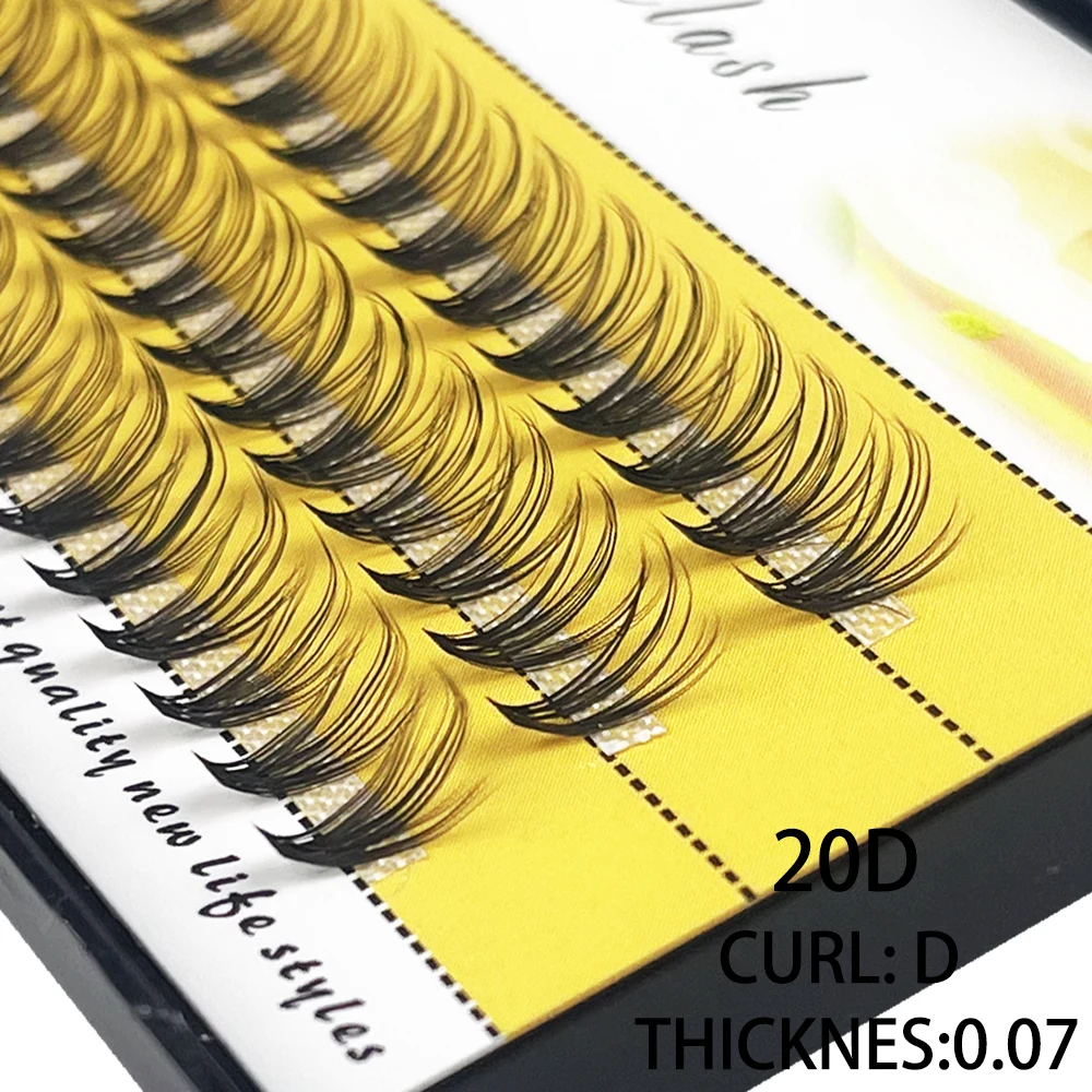 20/30D Natural False Eyelashes 1 Box/60 Cluster Eyelash Extension 3D Russia Individual Eyelashes Bunches Makeup Lashes Wholesale