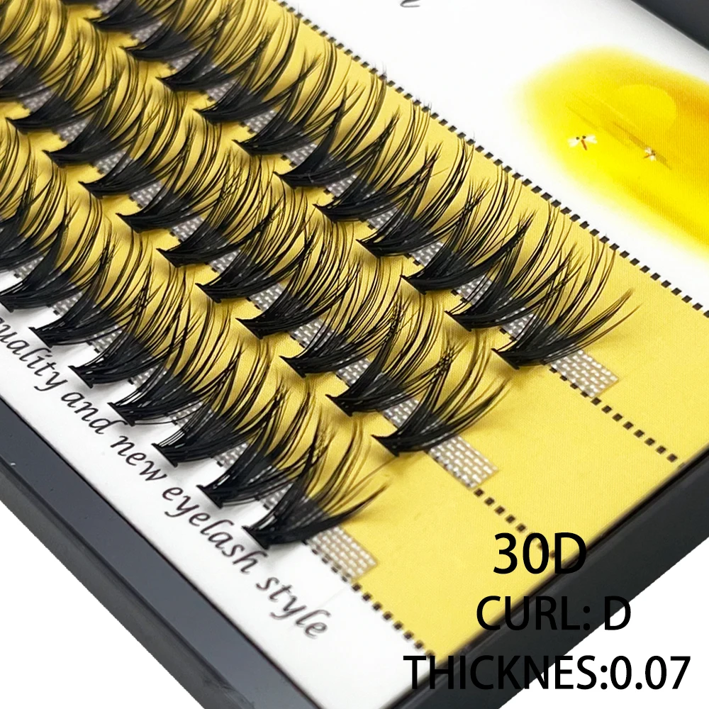 20/30D Natural False Eyelashes 1 Box/60 Cluster Eyelash Extension 3D Russia Individual Eyelashes Bunches Makeup Lashes Wholesale