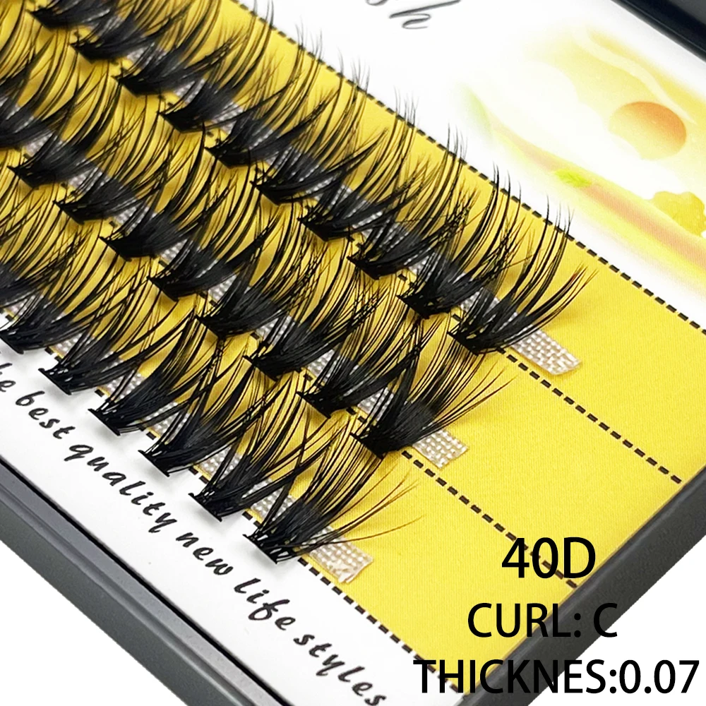 20/30D Natural False Eyelashes 1 Box/60 Cluster Eyelash Extension 3D Russia Individual Eyelashes Bunches Makeup Lashes Wholesale