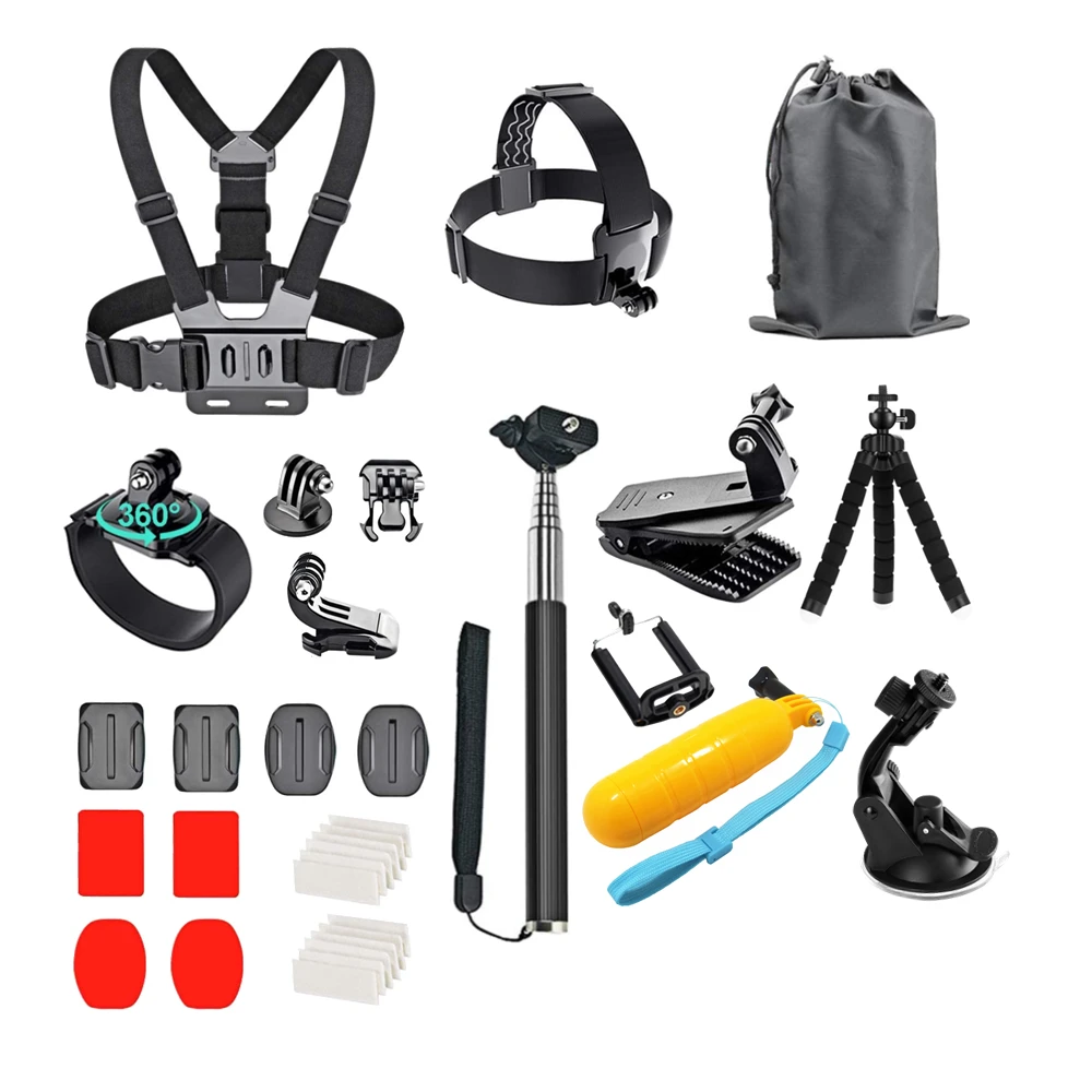 Action Camera Accessories For Gopro Hero 9 8 7 5 4 For Dji Osmo Action Backpack Suction Cup For Glass Mount 4k Case Helmet