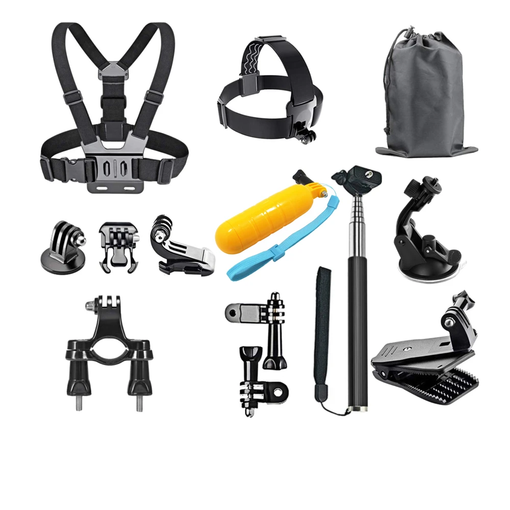 Action Camera Accessories For Gopro Hero 9 8 7 5 4 For Dji Osmo Action Backpack Suction Cup For Glass Mount 4k Case Helmet