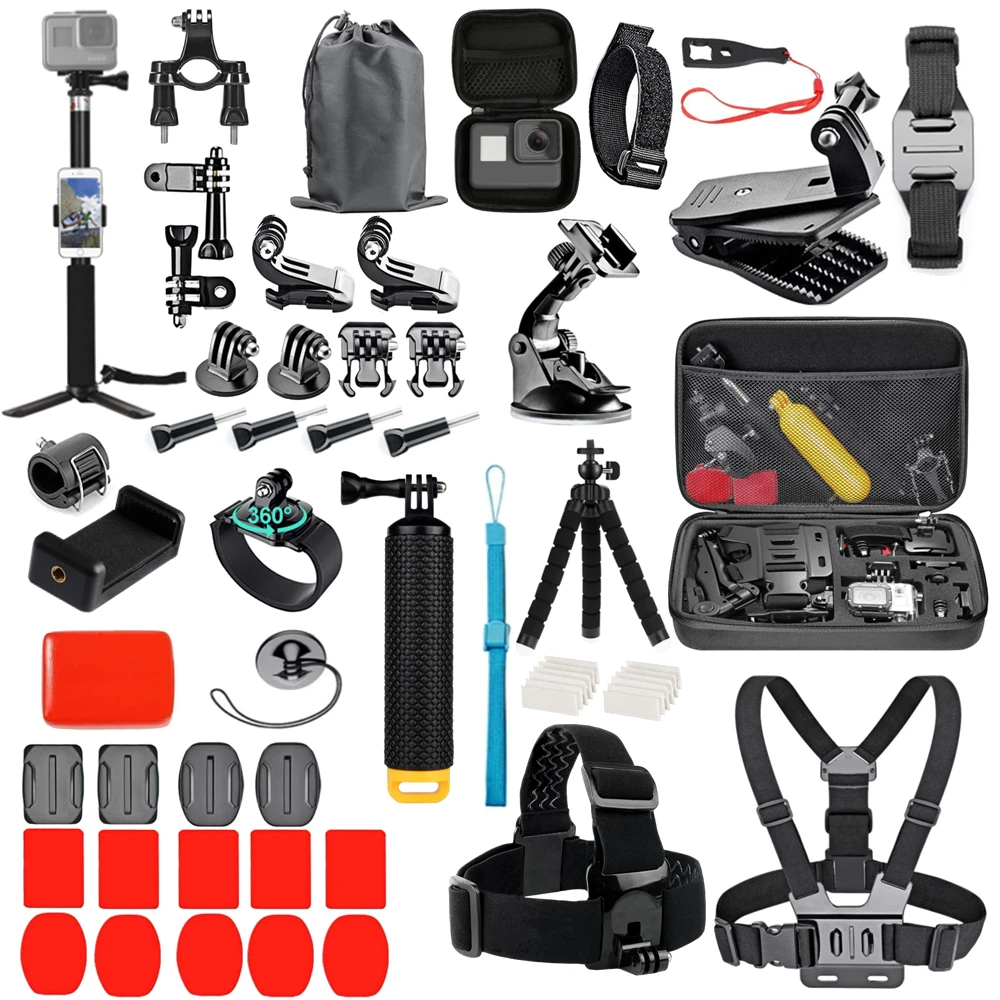 Action Camera Accessories For Gopro Hero 9 8 7 5 4 For Dji Osmo Action Backpack Suction Cup For Glass Mount 4k Case Helmet