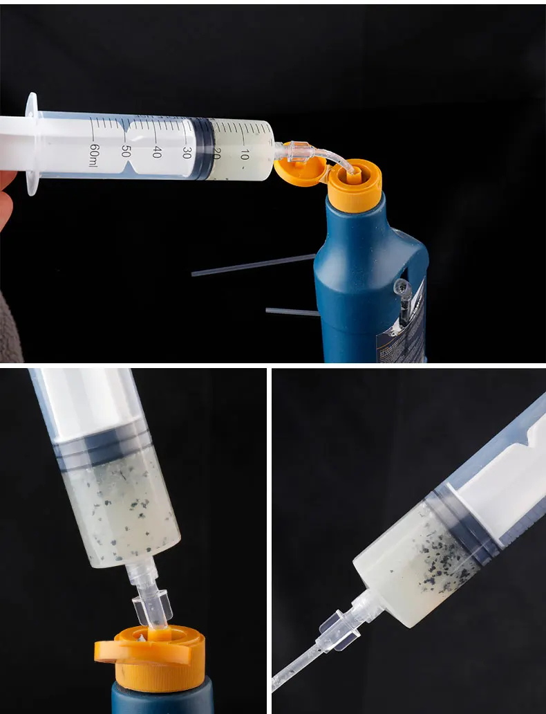 60ml Bicycle Tubeless Tire Sealant Injector MTB Road Bike Fluid Injection Tool Schrader/Presta Valve Tool Optional