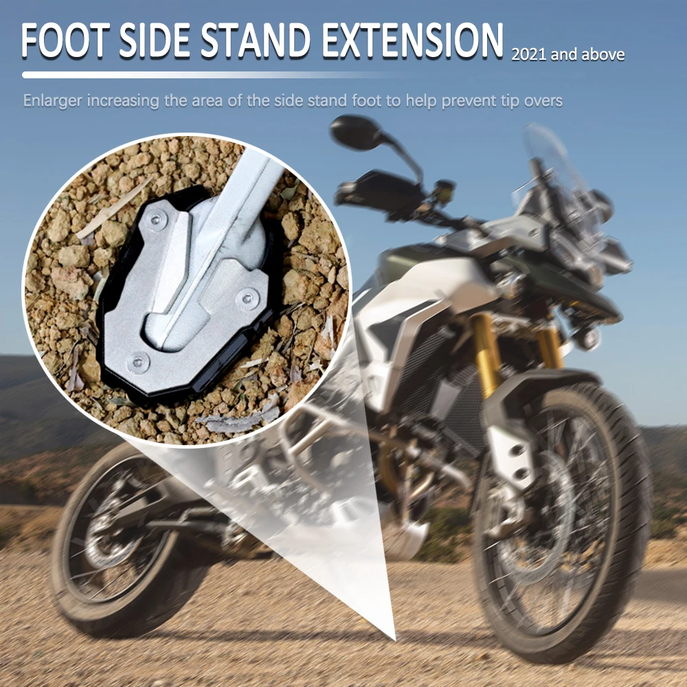 New 2021 - Accessories Kickstand Sidestand Stand Extension Enlarger Pad For tiger 900 RALLY PRO / For Tiger TIGER 900 GT LOW