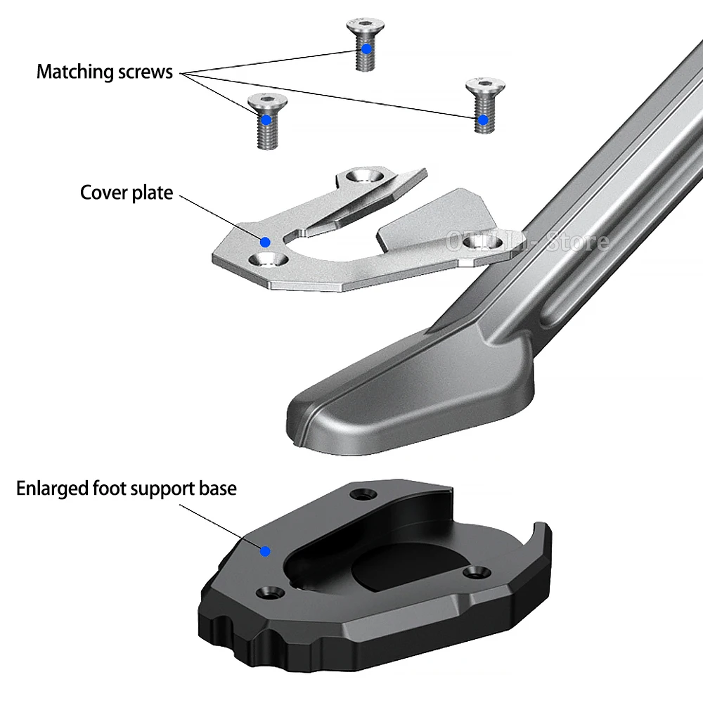 New 2021 - Accessories Kickstand Sidestand Stand Extension Enlarger Pad For tiger 900 RALLY PRO / For Tiger TIGER 900 GT LOW