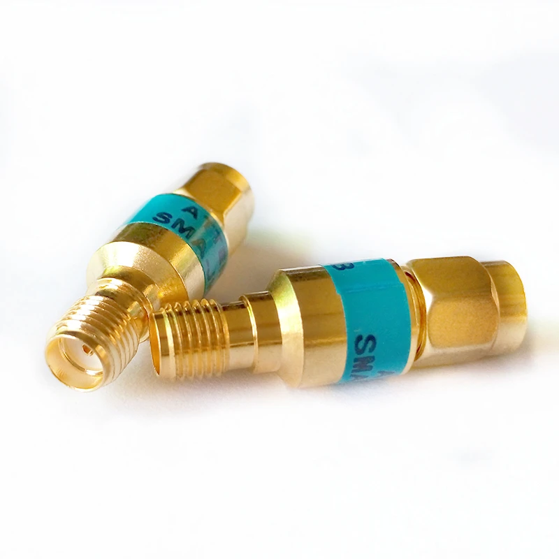 1PCS 2W DC-6GHz SMA Male to SMA Female Coaxial RF Attenuator, 1/2/3/5/6/10/15/30db Attenuator, SMA Fixed Connectors Gold Plated