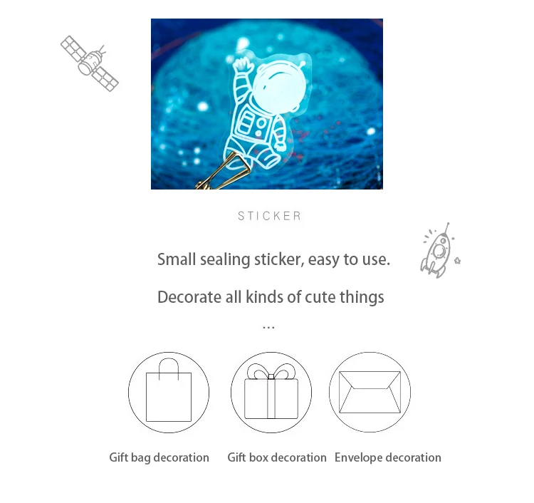 JIANWU 50 Pcs Cute Transparent PET Stickers Aesthetic DIY Shaped Lace Decoration Scrapbooking Diary Stickers Kawaii Stationery
