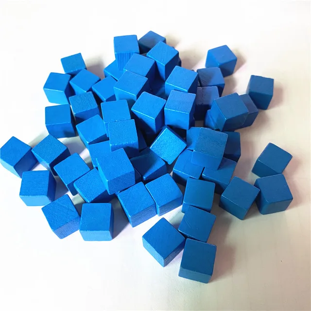 100Pcs/lots 14colors 10mm Cube Wood Cubes Colorful Dice Chess Pieces Right Angle For Token Puzzle Board Games Early Education