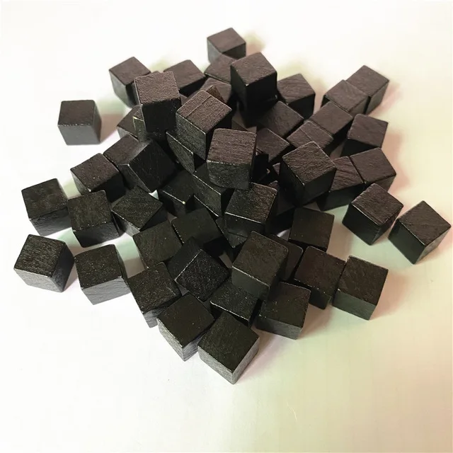 100Pcs/lots 14colors 10mm Cube Wood Cubes Colorful Dice Chess Pieces Right Angle For Token Puzzle Board Games Early Education