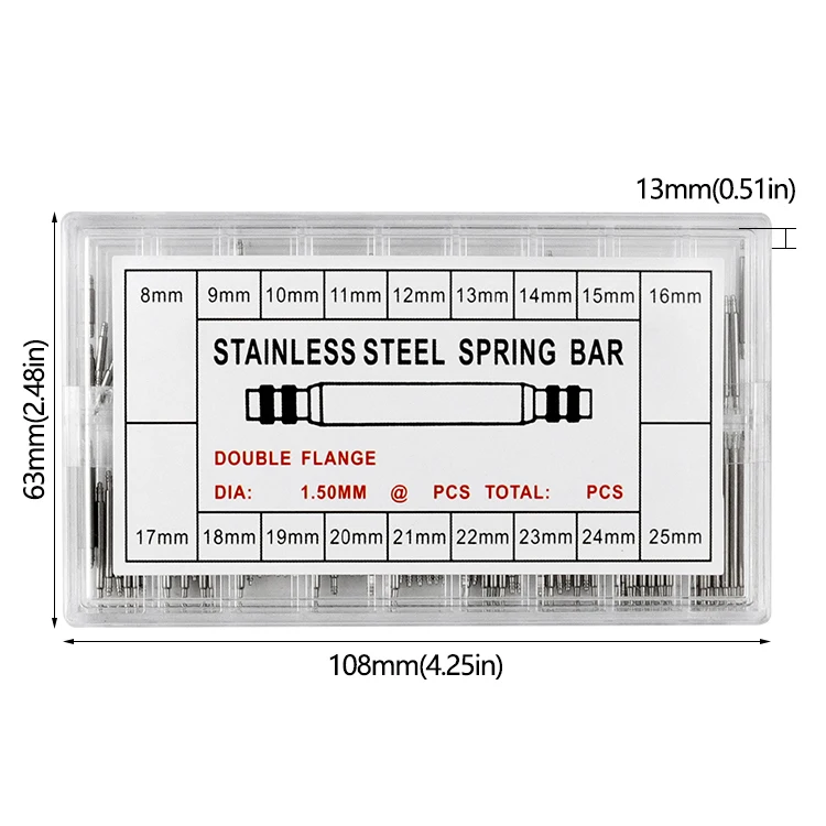 8-25mm Watch Band Strap Barrette Link Pins Watch Repair Link Pins Tool Set Professional Tool Accessories