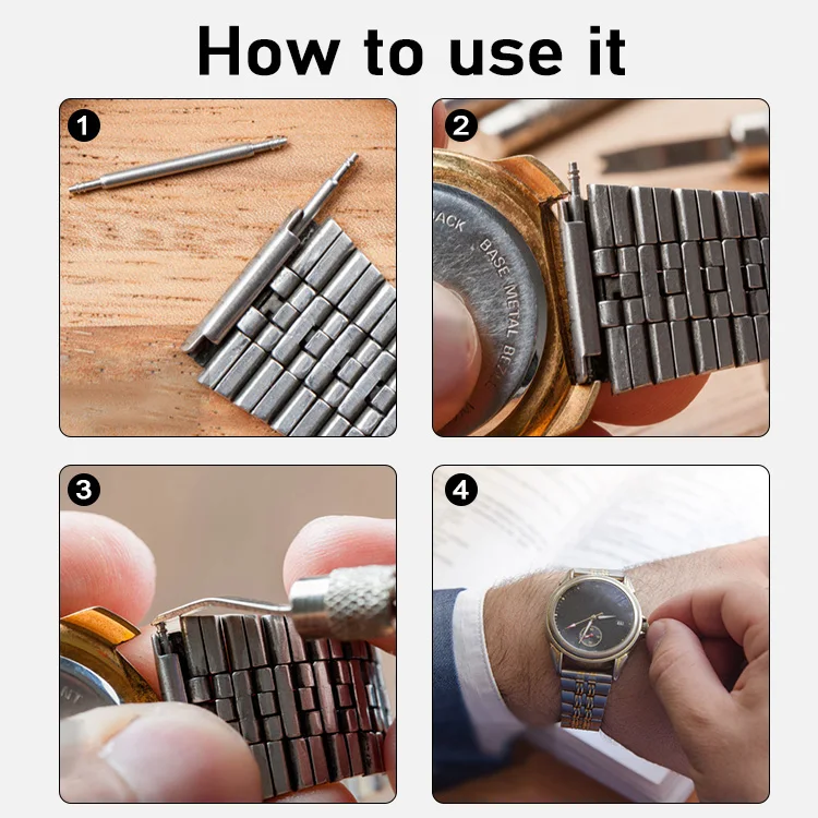 8-25mm Watch Band Strap Barrette Link Pins Watch Repair Link Pins Tool Set Professional Tool Accessories