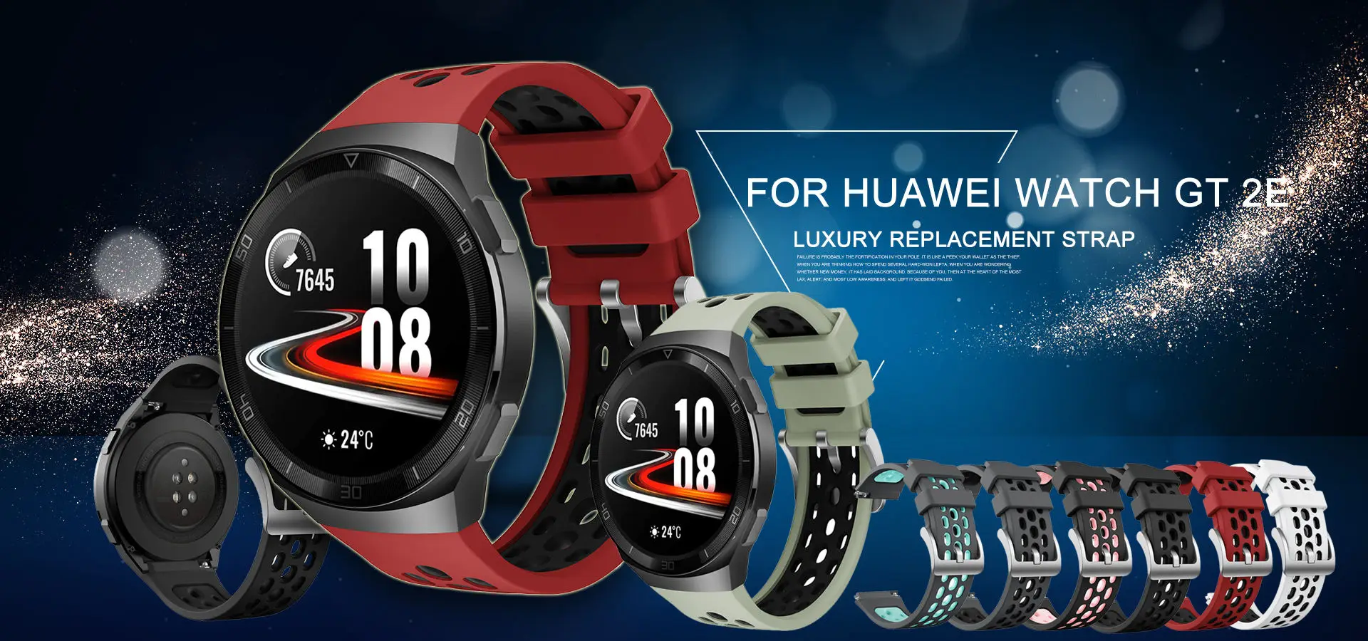 Sport Silicone Watchband For Huawei Watch Fit Strap Original SmarwatchWriststrap Belt Bracelet Printing Accessories with tool