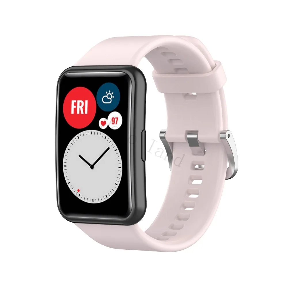 Sport Silicone Watchband For Huawei Watch Fit Strap Original SmarwatchWriststrap Belt Bracelet Printing Accessories with tool